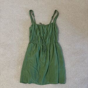 Green Abercrombie Tie-Front Sundress